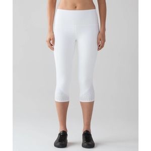 Lululemon Athletica Anew Crop Leggings 21' White 10